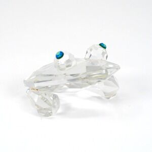 Vintage Crystal Frog Figure No Chips